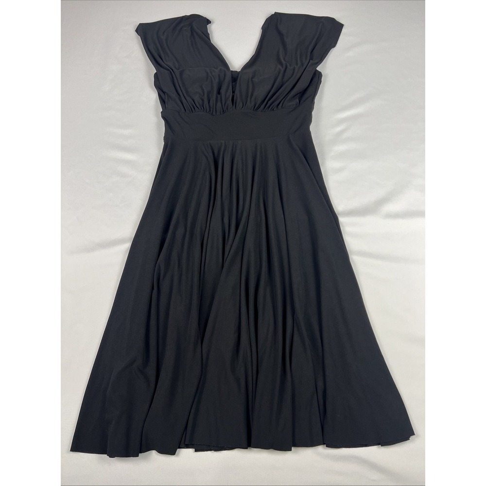 White House Black Market Black Convertible Multi-Way Dress Size 8 Fit Flare LBD